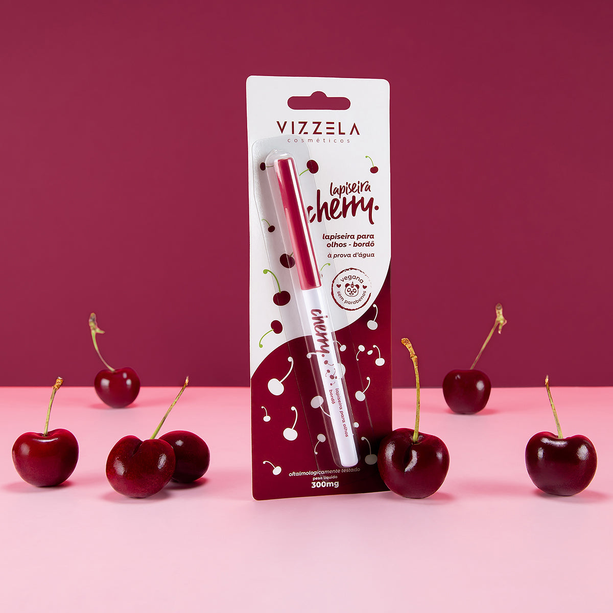 Lapiseira para Olhos Bordô - Cherry - Vizzela