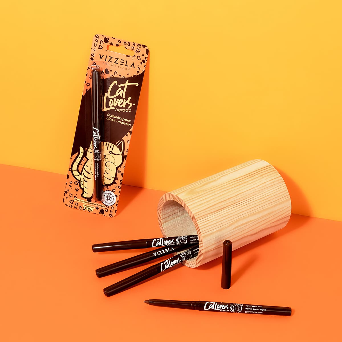 Lapiseira Para Olhos Marrom – Cat Lovers – Vizzela