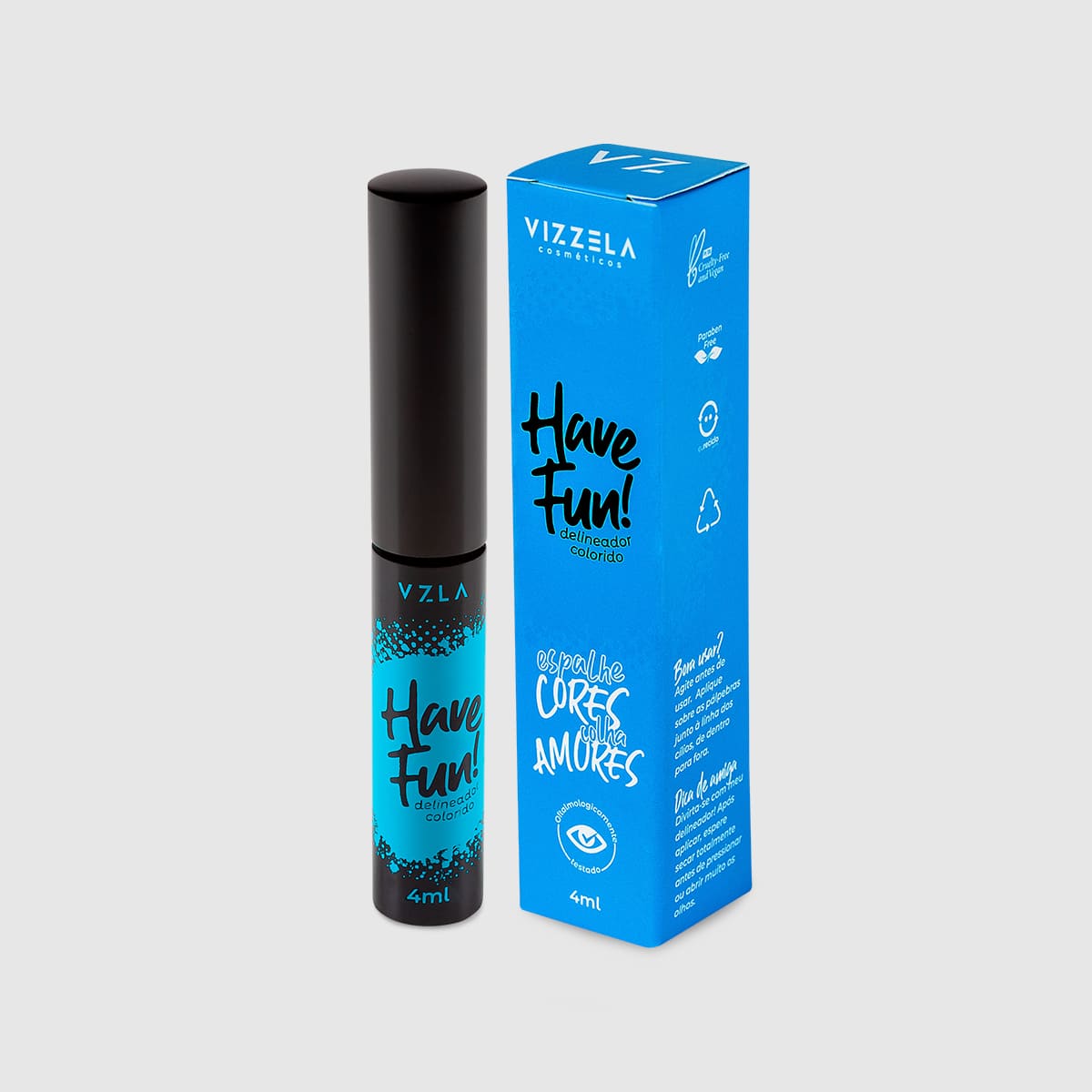 delineador líquido azul