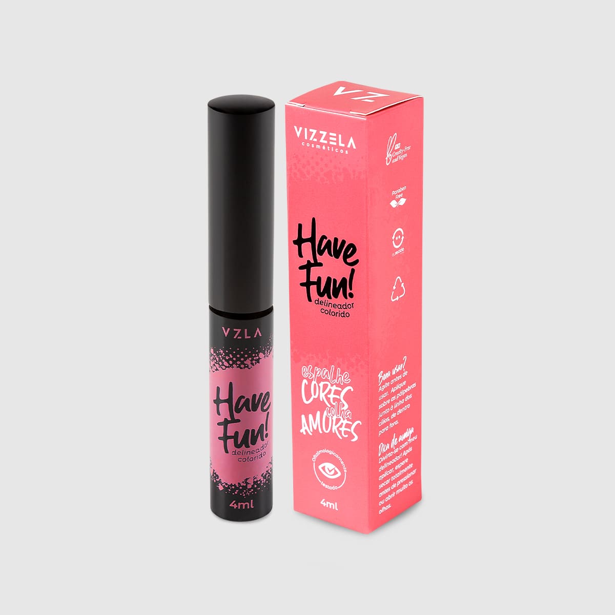 delineador líquido rosa